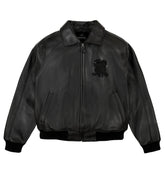 All Black Avirex Icon Leather Jacket