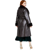 Black-Faux-Leather-Faux-Fur-Trim-Trench-Coat-Back