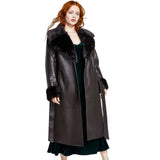 Black-Faux-Leather-Faux-Fur-Trim-Trench-Coat
