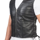 Black-Zip-Up-Leather-Vest