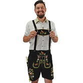 Colorful-Black-Lederhosen-with-Suspenders