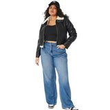 Faux-Fur-Lined-Faux-Leather-Aviator-Jacket-Model