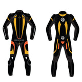 LeatherJacketGear-Black-Golden-Orange-Race-Suit