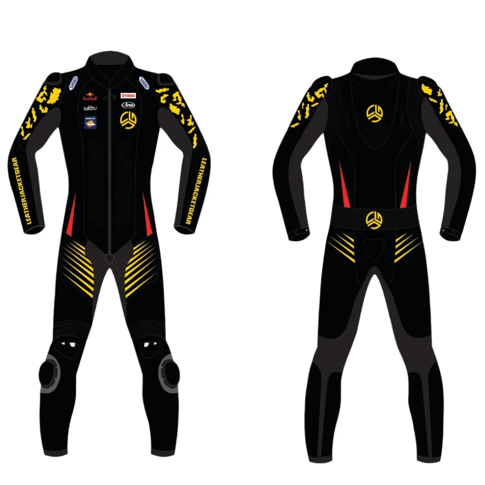 LeatherJacketGear-Black-Gray-Gold-Race-Suit