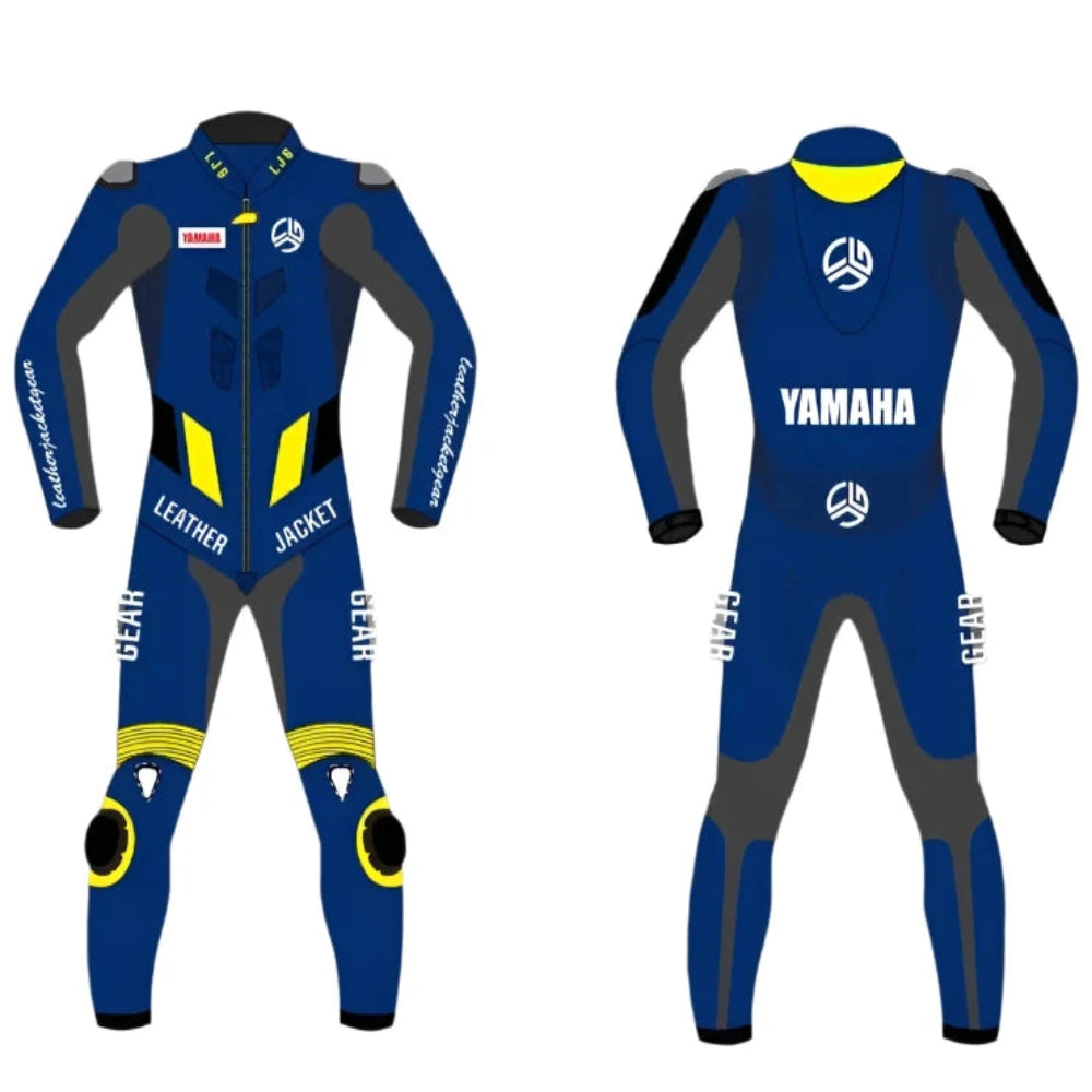LeatherJacketGear-Blue-Grey-Race-Suit