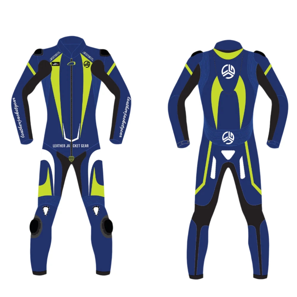 LeatherJacketGear-Blue-Neon-White-Race-Suit