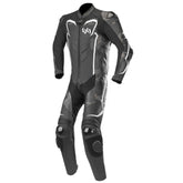 LeatherJacketGear-GP-Plus-V2-Camo-1-Piece-Leather-Suit-Black-White-Front