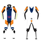 LeatherJacketGear-White-Blue-Orange-Race-Suit
