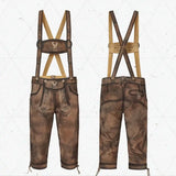 Lederhosen-Men-Kneebound-Antique-Waxed-Brown-Front-Back