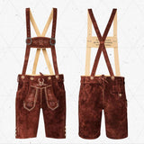 Lederhosen-Men-Short-Dark-Brown-Front-Back
