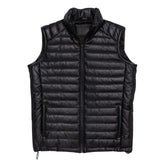 Mens-Black-Leather-Padded-Vest-Front