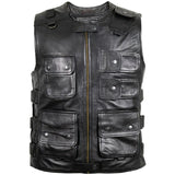 Mens-Black-Lightweight-Hunting-Vest-Front