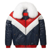 Mens-Multicolor-Leather-V-Bomber-Jacket