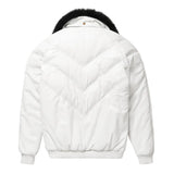 Mens-White-V-Bomber-Leather-Jacket-Back