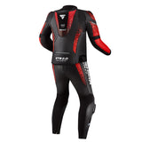 Shima-STR-2Mens-2PC-Leather-Suit-Black-Red-Back