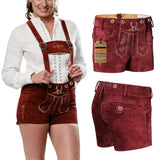 Women-Lederhosen-Hot-Pant-Cherry-Red-Right