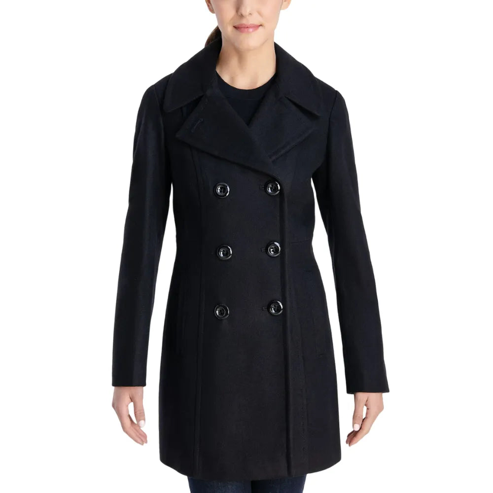 Womens-Black-Double-Breasted-Wool-Coat