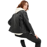 Womens-Black-Leather-Biker-Jacket-Back