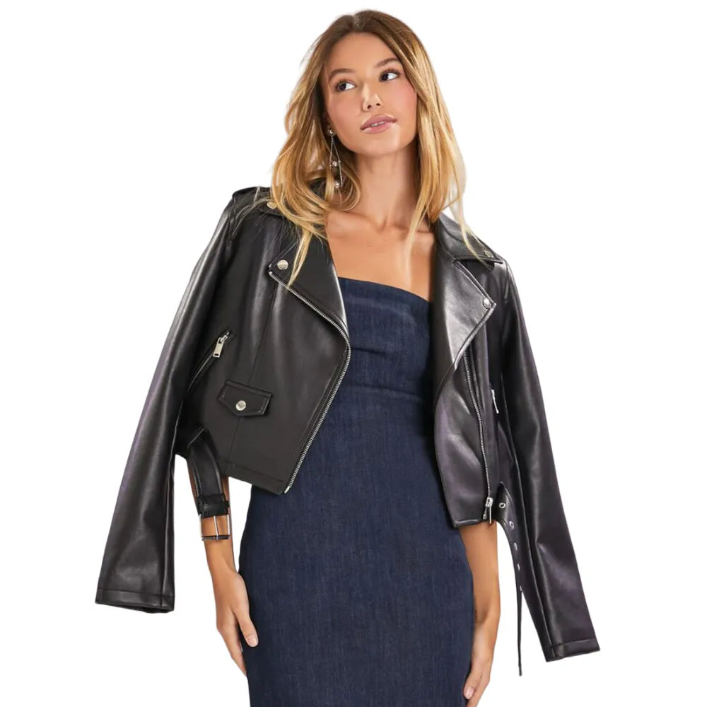 Womens-Cropped-Moto-Jacket-Model