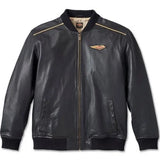 Mens Black Leather Harley Davidson Jacket