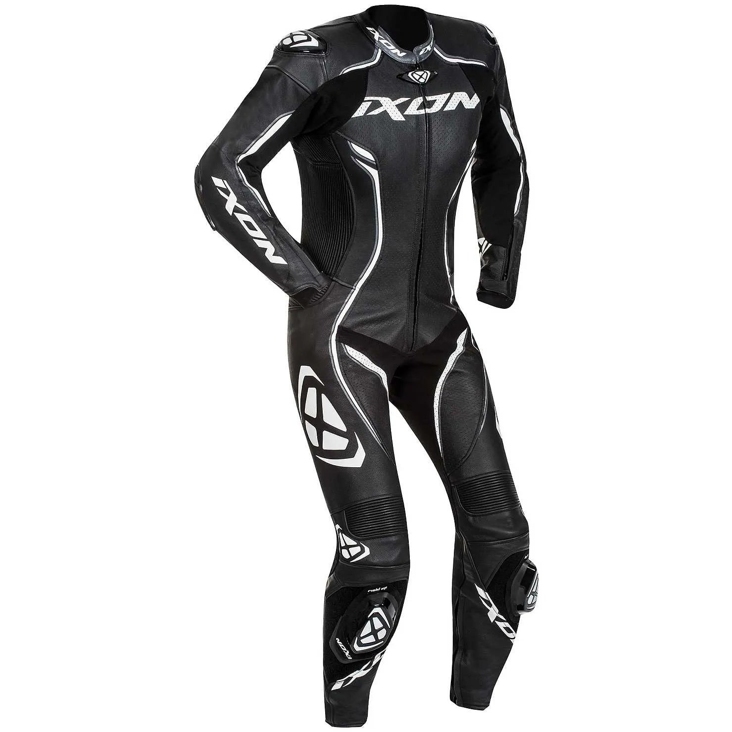 ixon-vortex-womens-one-piece-leather-suit-black-front