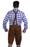Bavarian Herren Lederhosen Brown Howl-3