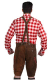 Bavarian Herren Lederhosen Brown Red-3