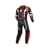 Bela X-Race 1PC Leather Racing Suit Black White Red Back