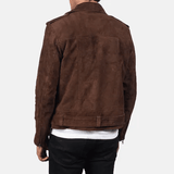 Brown Suede Motorcycle Jacket Men-3