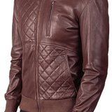 Mens Burgundy Leather Jacket-4