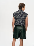Croc-Embossed Leather Short For Men-3