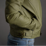 Finest Green Motorcycle Leather Jacket-4