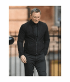 James Bond Men's Black Leather Suede Jacket