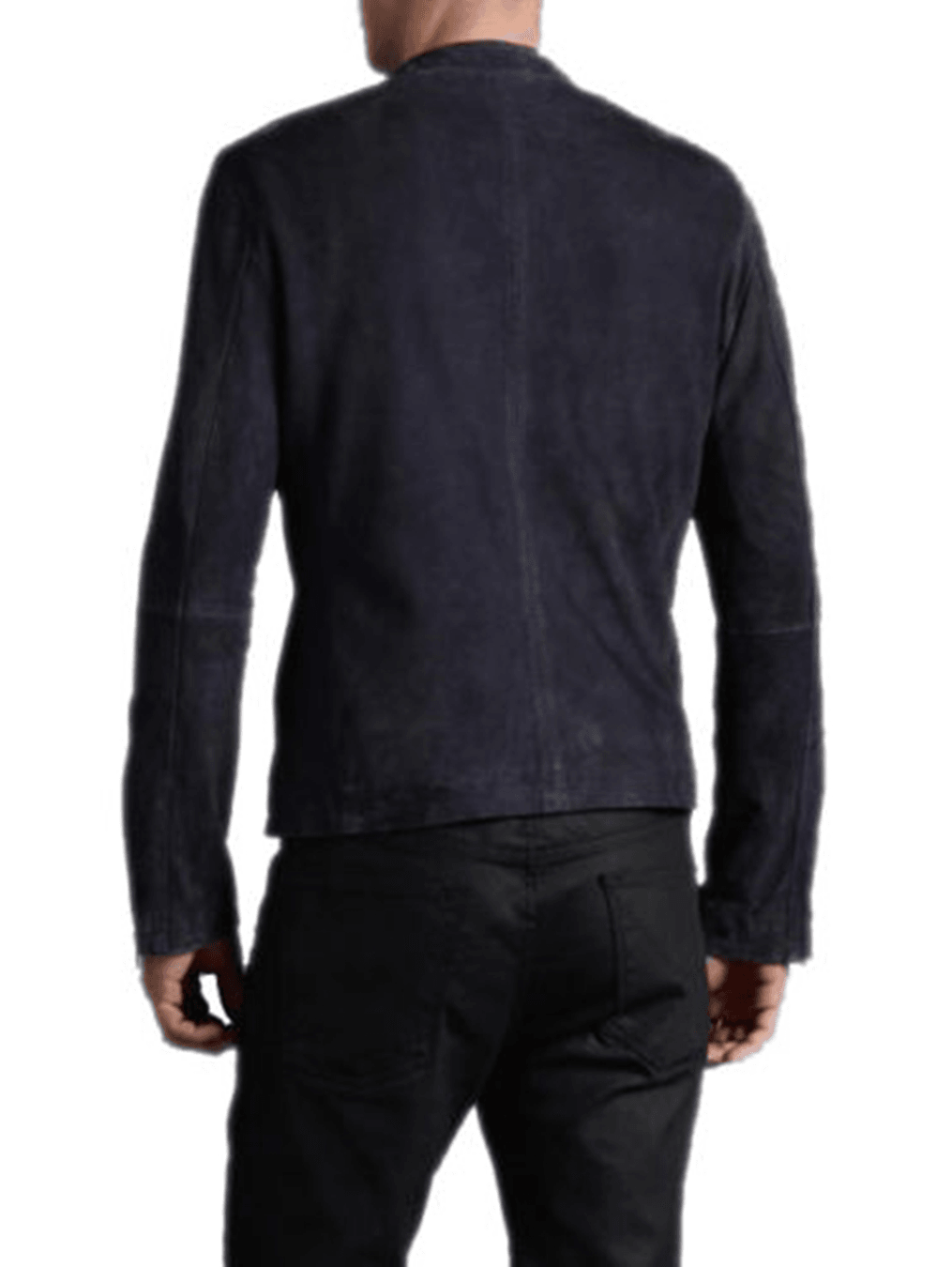 James Bond Men's Black Leather Suede Jacket-6