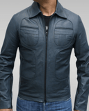 Mens 70s Style Brown Vintage Biker Leather Jacket-6