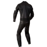 Mens Black Leather Vintage Motorcycle Racing Suit Back