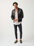 Mens Bolzano Bomber Leather Jacket-11