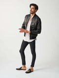 Mens Bolzano Bomber Leather Jacket-14