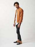Mens Bolzano Bomber Leather Jacket-5