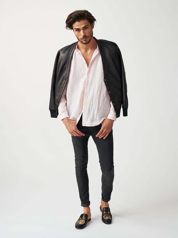 Mens Londoner Cardi Leather Jacket-18