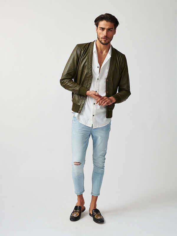 Mens Londoner Cardi Leather Jacket-28