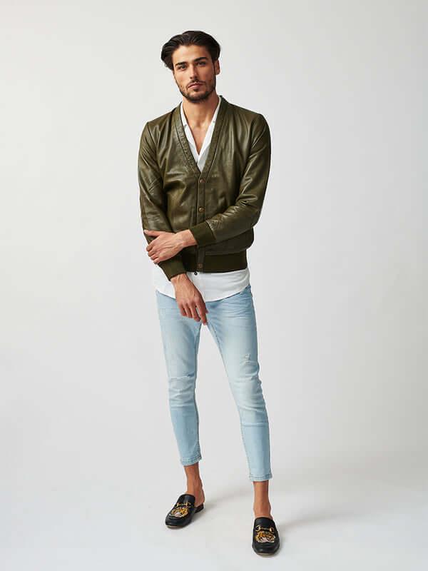 Mens Londoner Cardi Leather Jacket-30