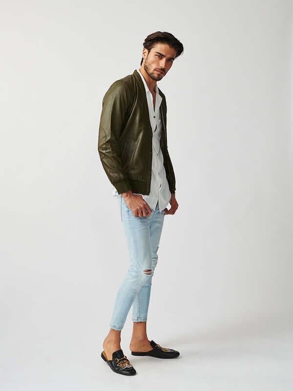 Mens Londoner Cardi Leather Jacket-32