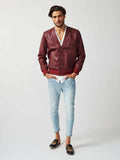 Mens Londoner Cardi Leather Jacket-8