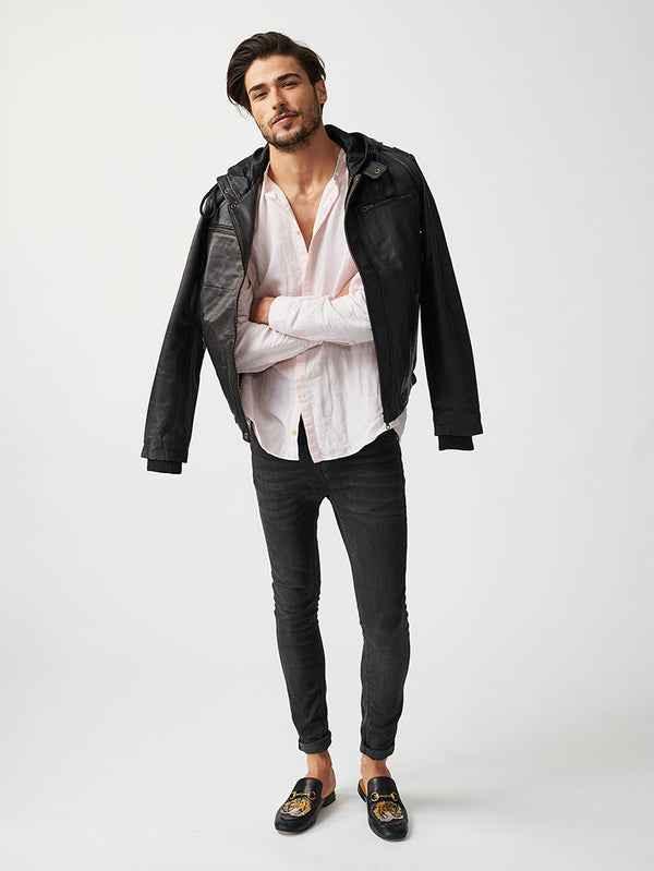 Mens ST Mortiz Hoodie Leather Jacket-10