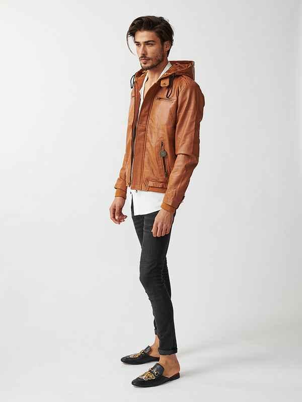 Mens ST Mortiz Hoodie Leather Jacket-18