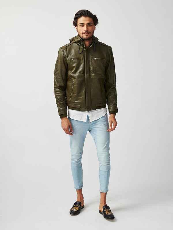 Mens ST Mortiz Hoodie Leather Jacket-21