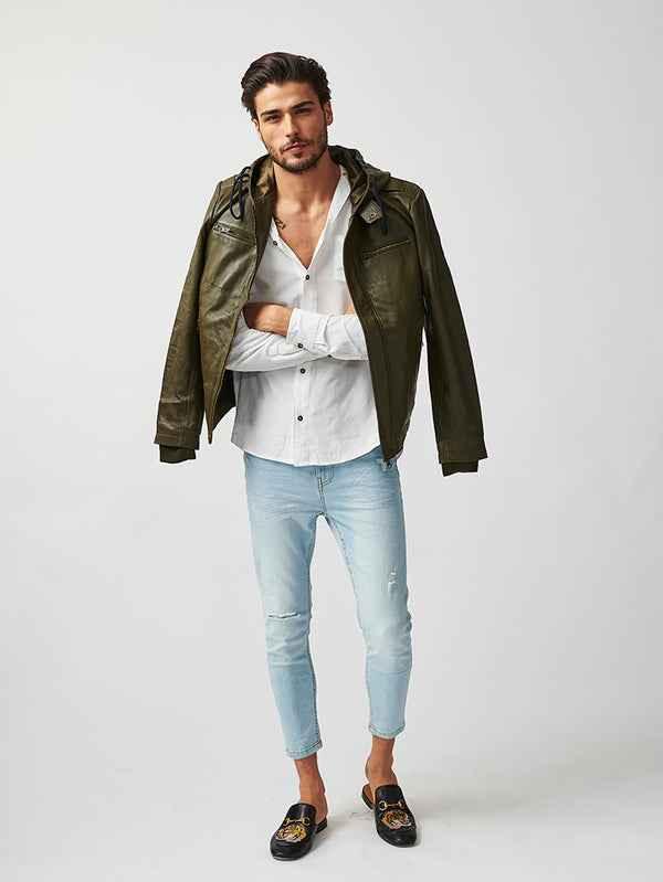 Mens ST Mortiz Hoodie Leather Jacket-24