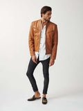 Mens Tokyo Motorbike Leather Jacket-10