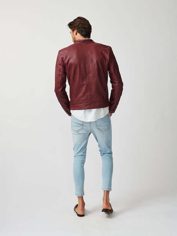 Mens Tokyo Motorbike Leather Jacket-16